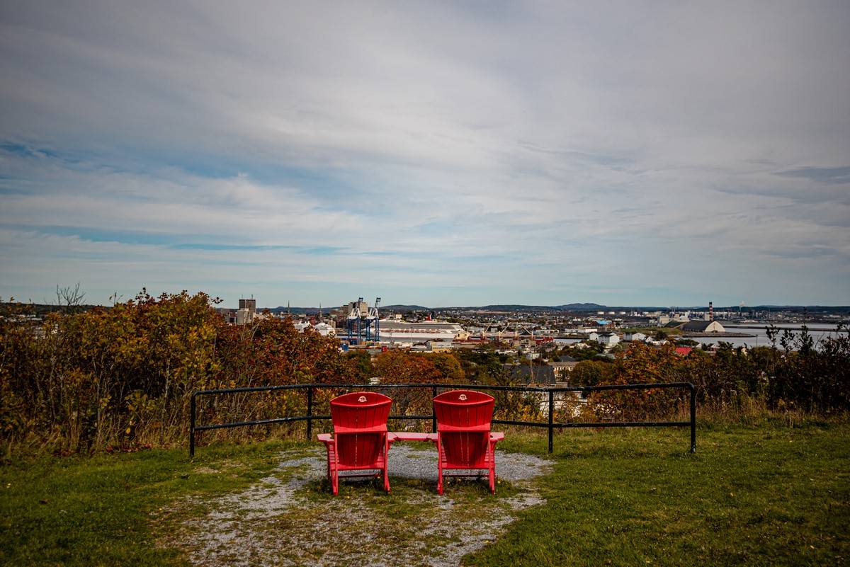 View from Carleton martello Tower Red Chair