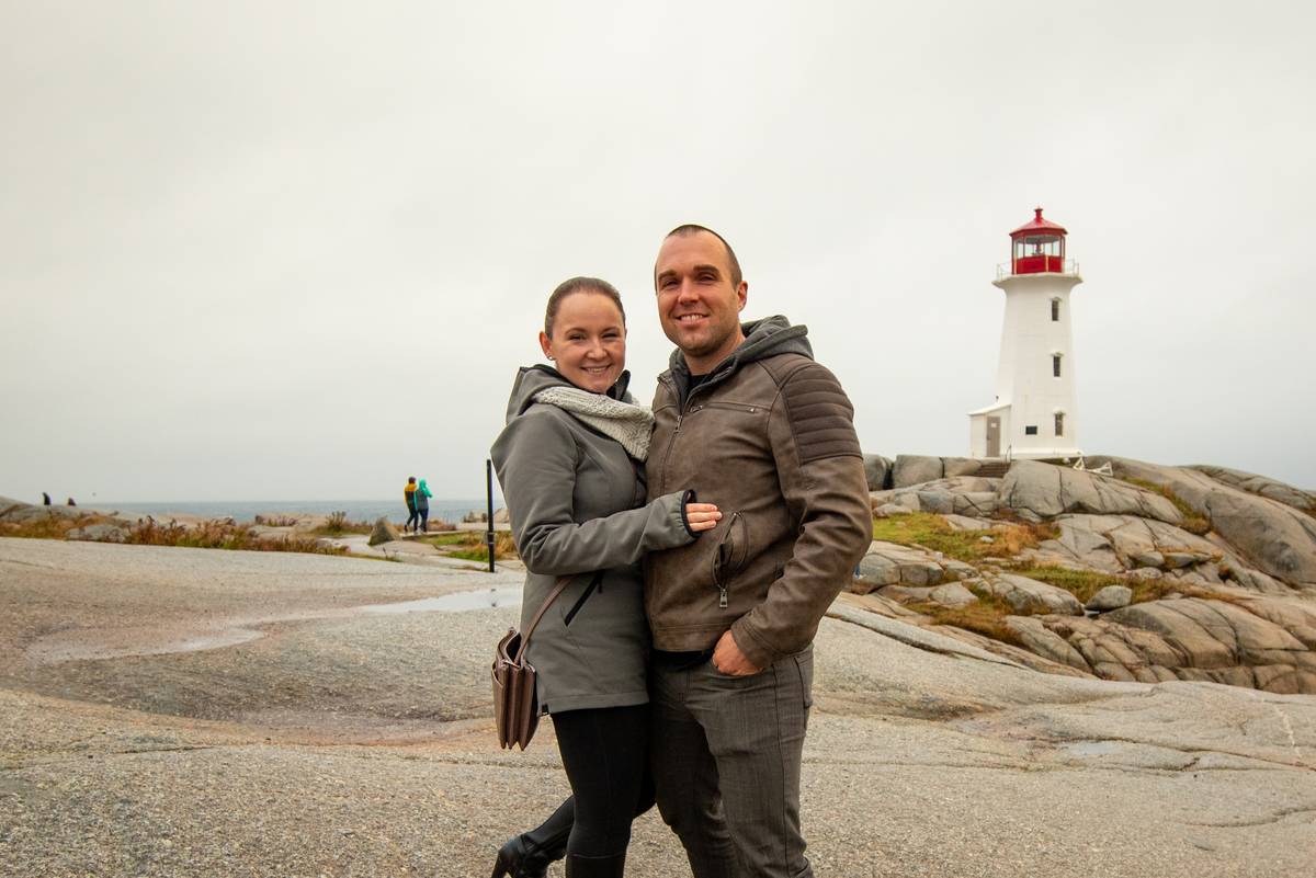 Couple at Peggy's Cove
