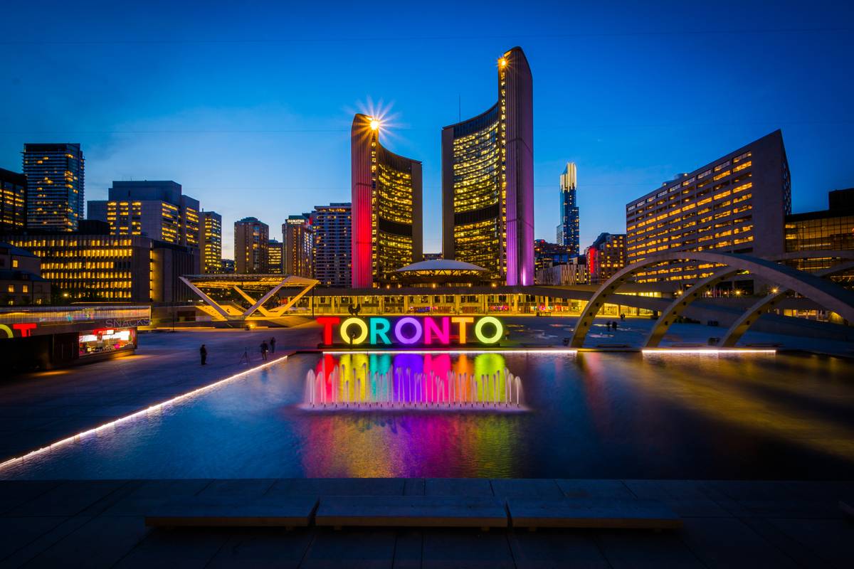 Nathan Phillips Square at Night