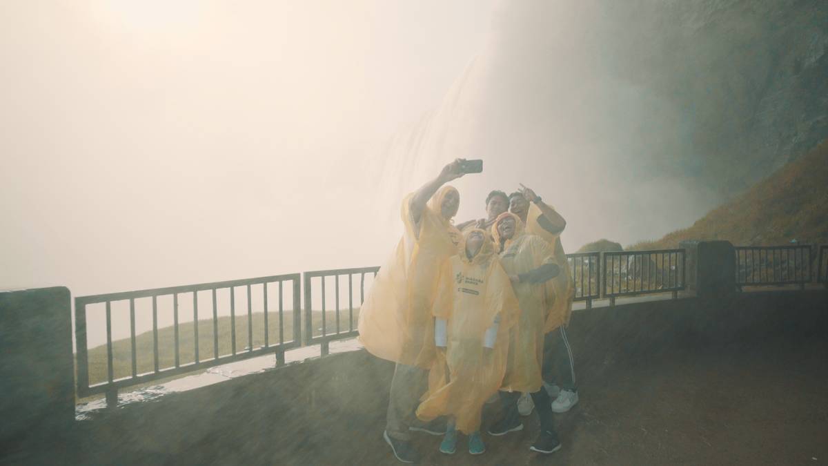 Selfie at Journey Behind the Falls