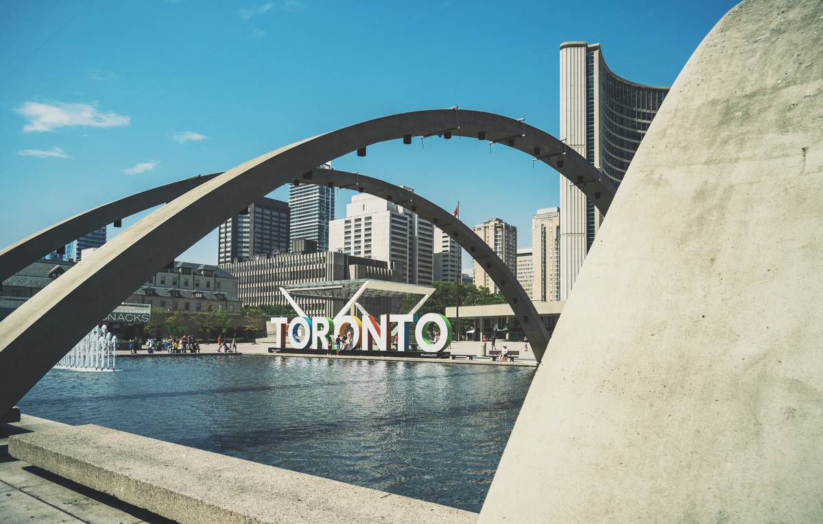 Nathan Phillips Square Arches Daytime